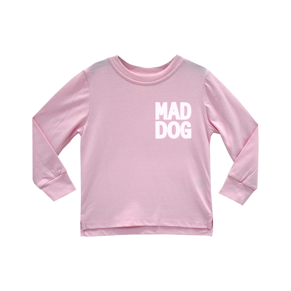 MAD DOG GIRLS LONG SLEEVE BABY PINK