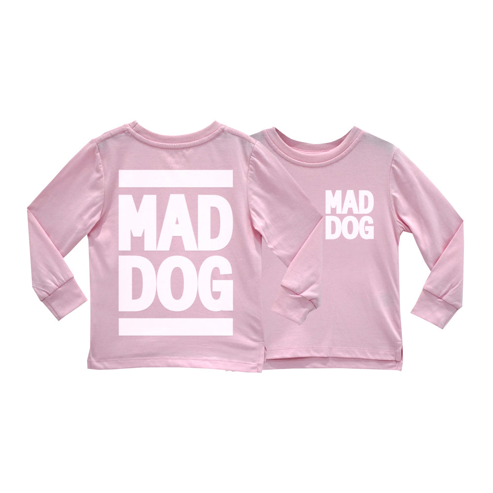 MAD DOG GIRLS LONG SLEEVE BABY PINK