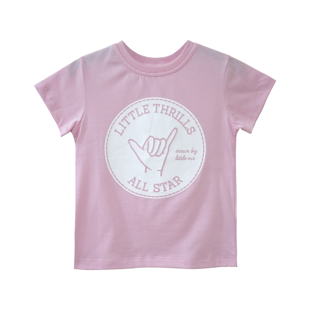 ALL STARS GIRLS STANDARD TEE BABY PINK