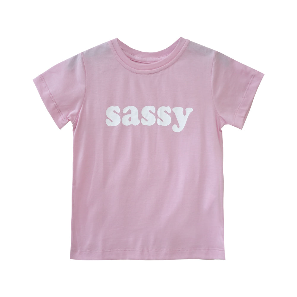 SASSY GIRLS STANDARD TEE BABY PINK