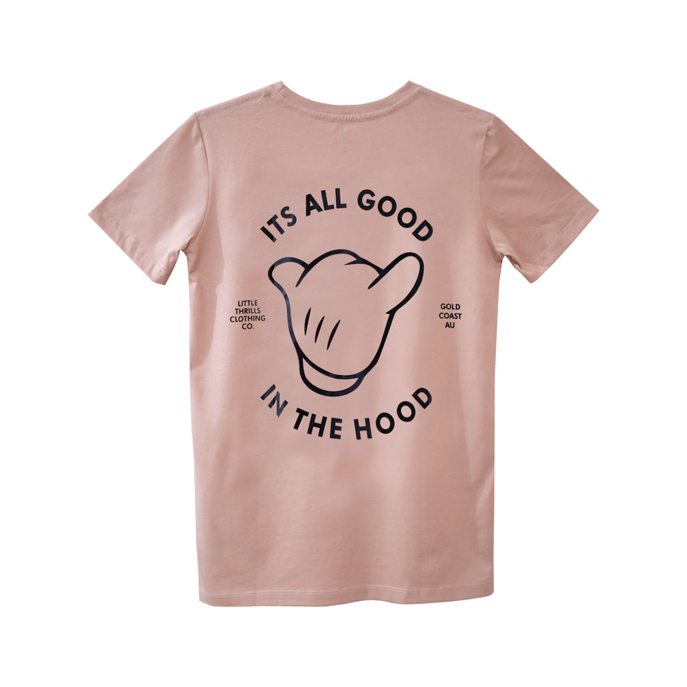 ITS ALL GOOD BIG BOYS SMALL PRINT TEE BEIGE