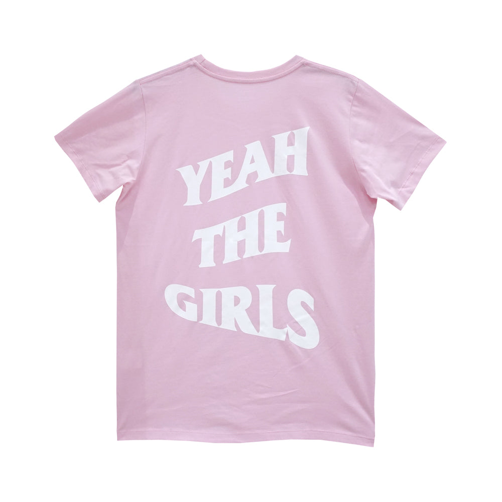 YEAH THE GIRLS V2 WOMENS TEE BABY PINK