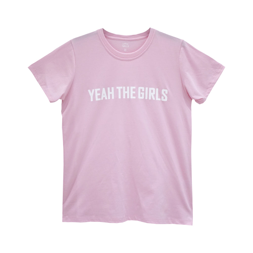 YEAH THE GIRLS WOMENS TEE BABY PINK