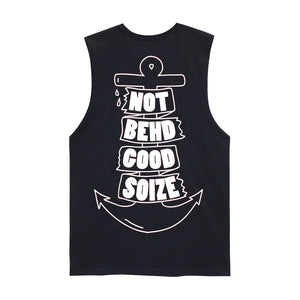 NOT BEHD MENS SMALL PRINT MUSCLE TEE