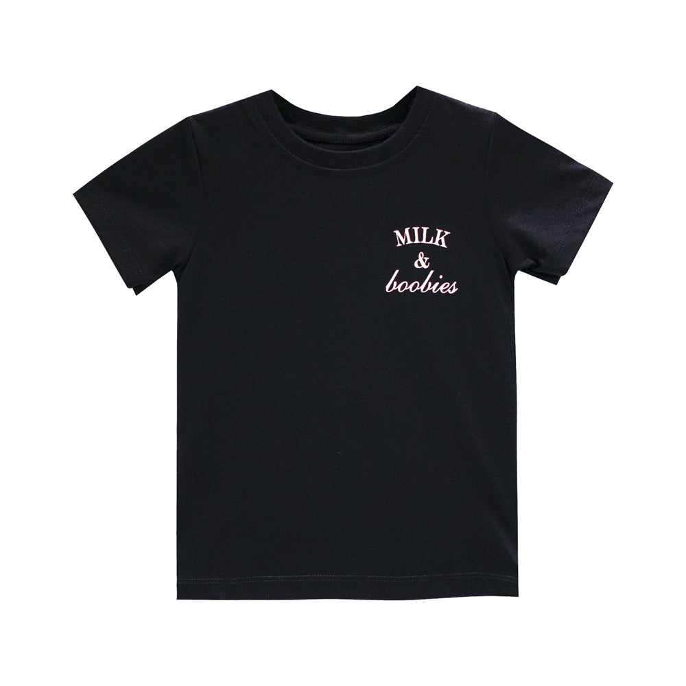 MILK AND BOOBIES BOYS SMALL PRINT TEE