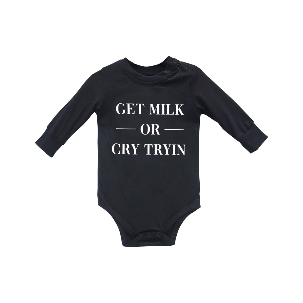 GET MILK BABY LONG SLEEVE ONESIE