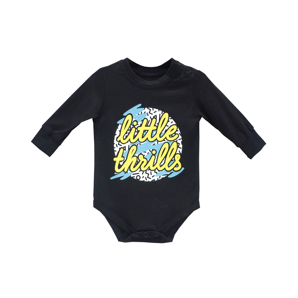 RETRO THRILLS BABY LONG SLEEVE ONESIE