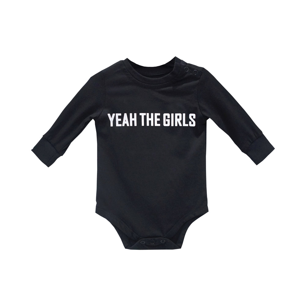 YEAH THE GIRLS BABY LONG SLEEVE ONESIE
