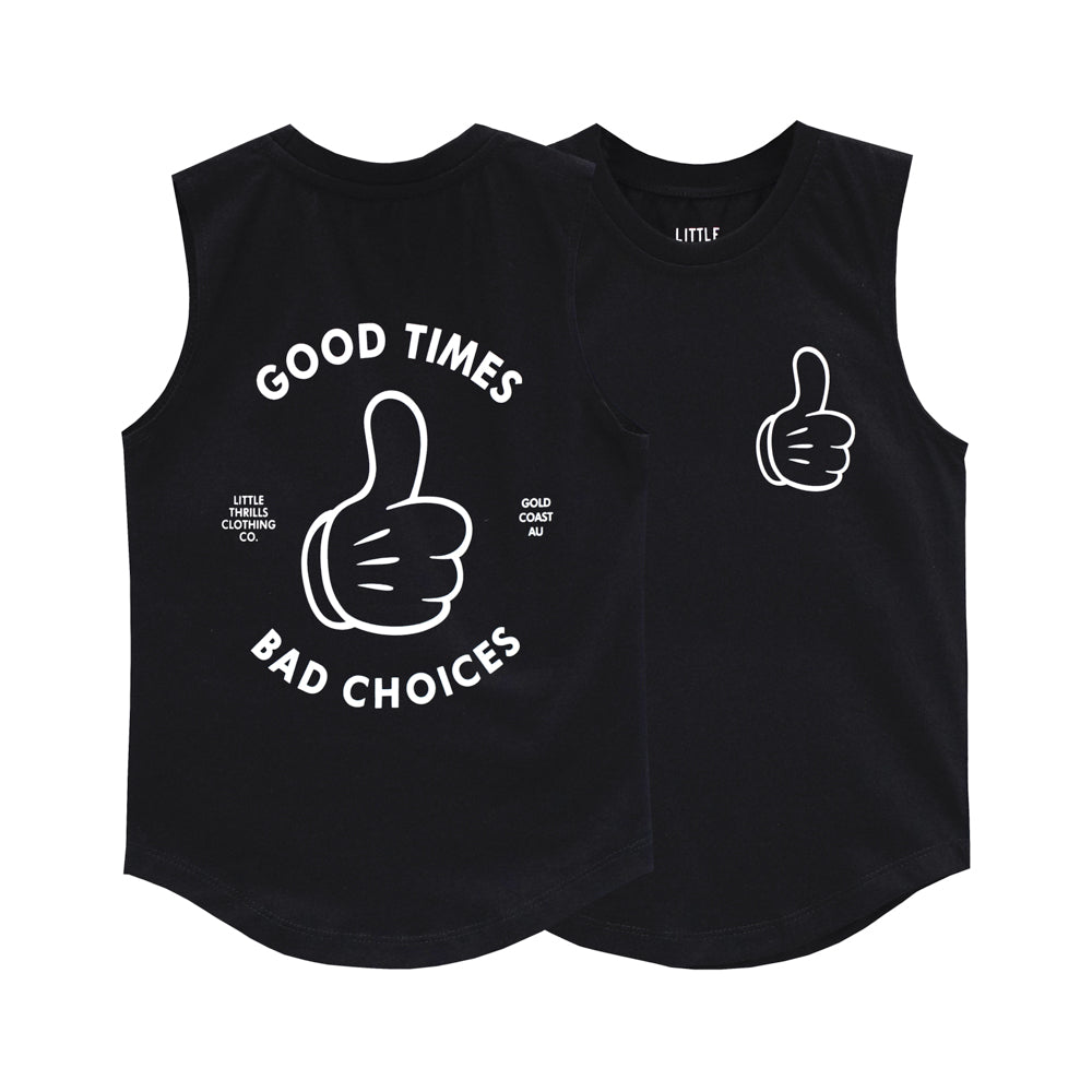 GOOD TIMES BOYS MUSCLE TEE SMALL PRINT
