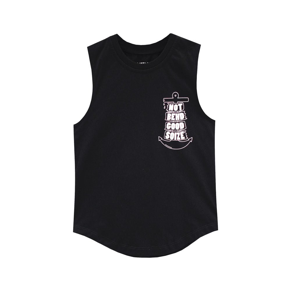 NOT BEHD BOYS MUSCLE TEE SMALL PRINT