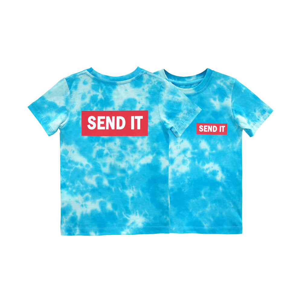 SEND IT BOYS TEE TIEDYE BLUE