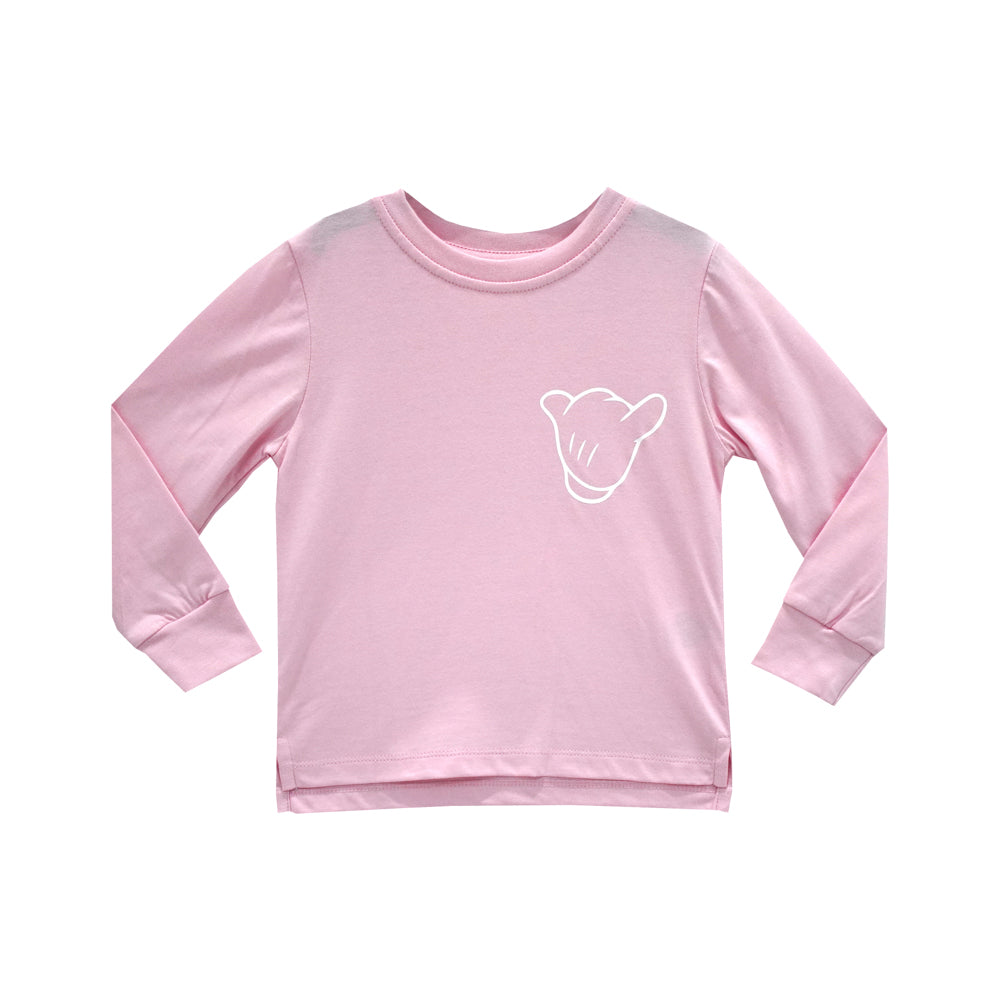 ITS ALL GOOD GIRLS LONG SLEEVE BABY PINK