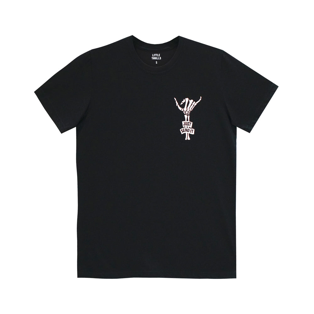 JUST SEND IT MENS SMALL PRINT TEE