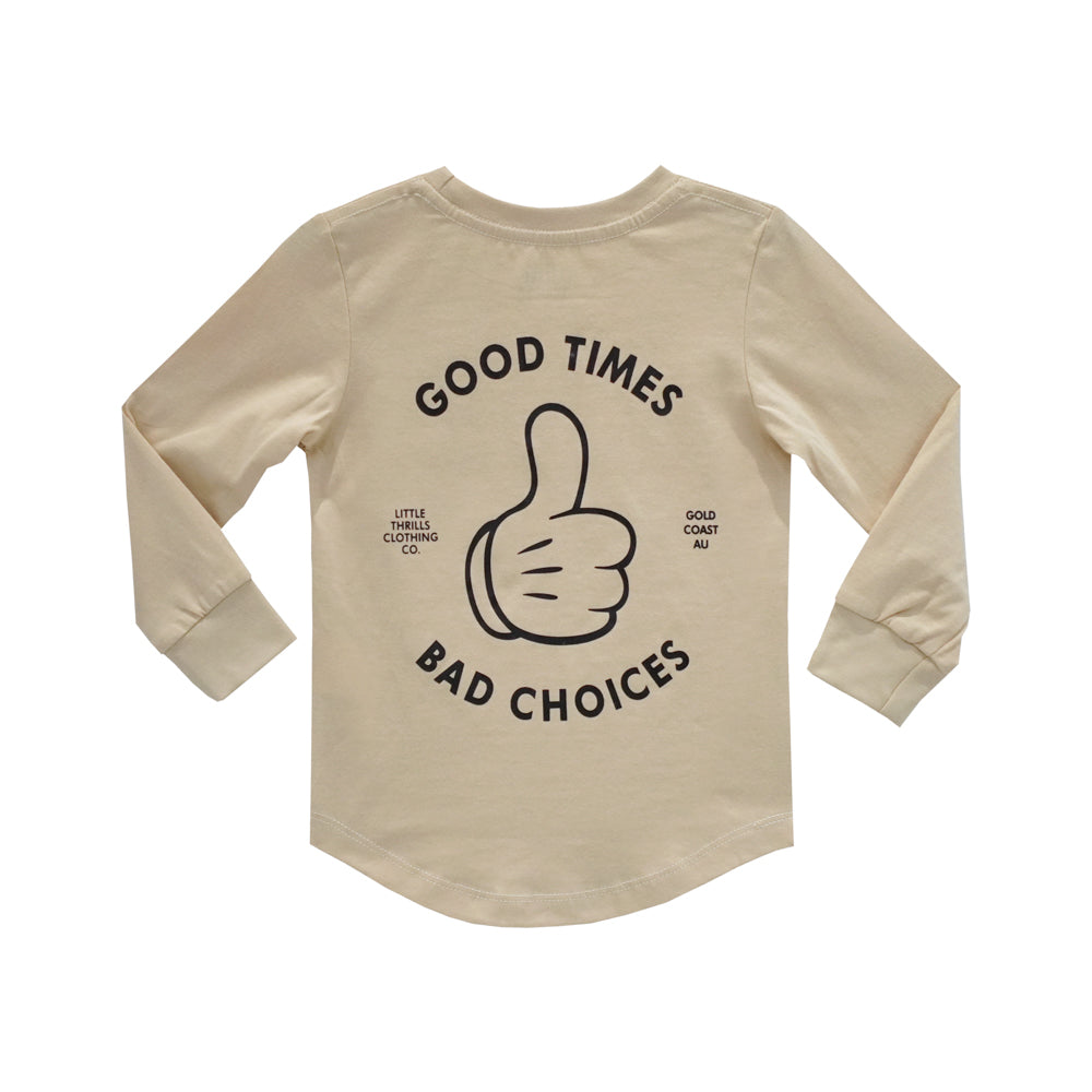 GOOD TIMES BOYS LONG SLEEVE BEIGE