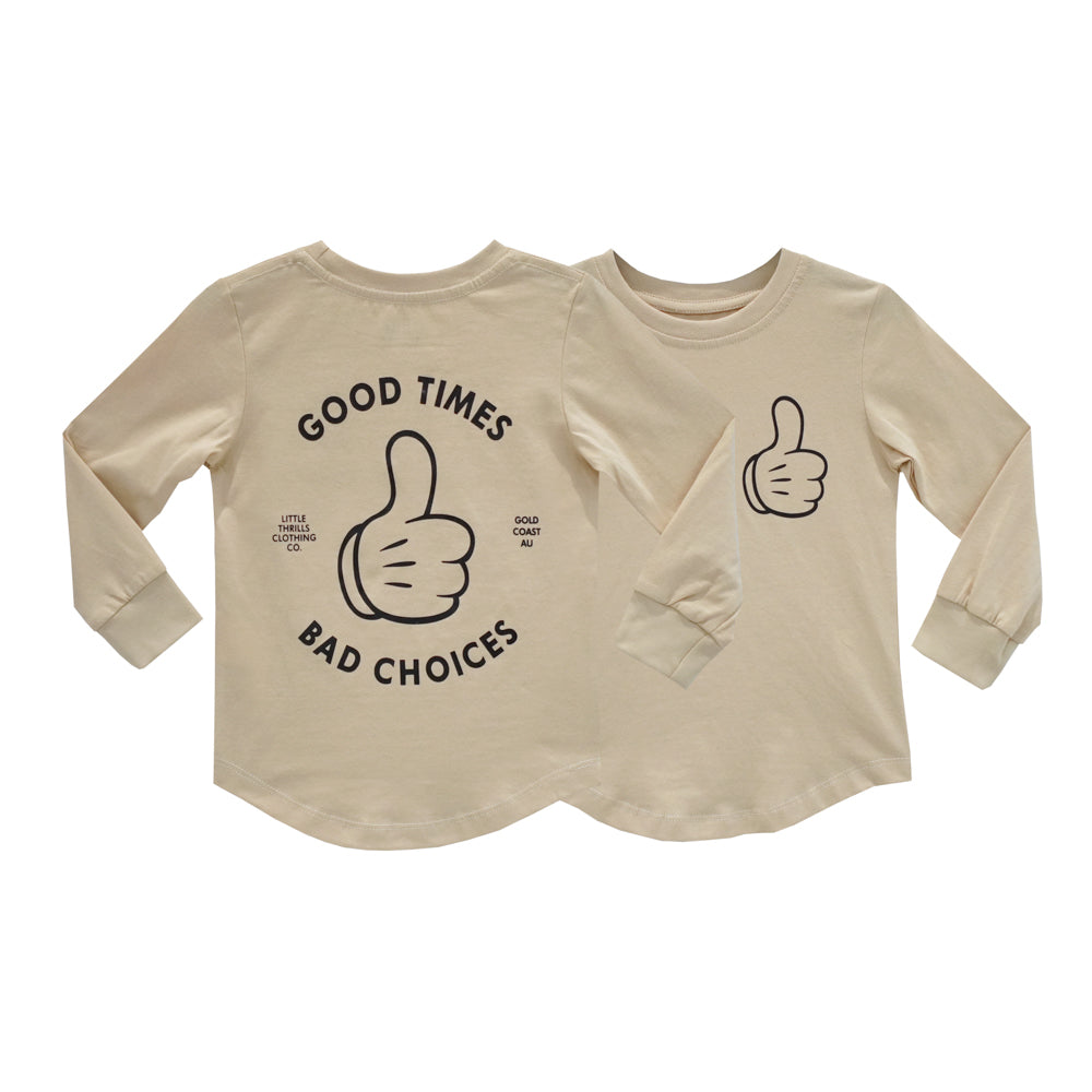 GOOD TIMES BOYS LONG SLEEVE BEIGE