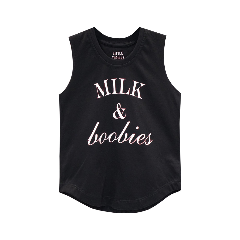 MILK AND BOOBIES BOYS MUSCLE TEE