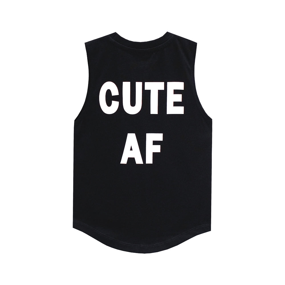 CUTE AF MUSCLE TEE SMALL PRINT