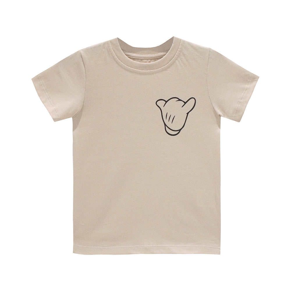 ITS ALL GOOD BOYS SMALL PRINT TEE BEIGE