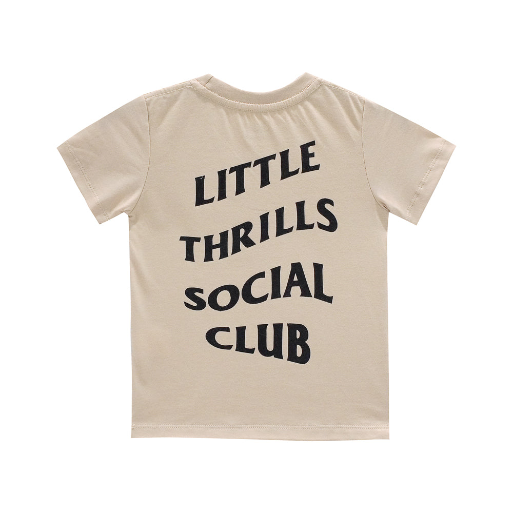 SOCIAL CLUB BOYS SMALL PRINT TEE BEIGE