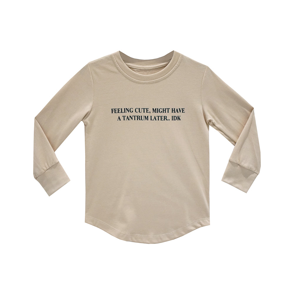 FEELING CUTE BOYS LONG SLEEVE BEIGE