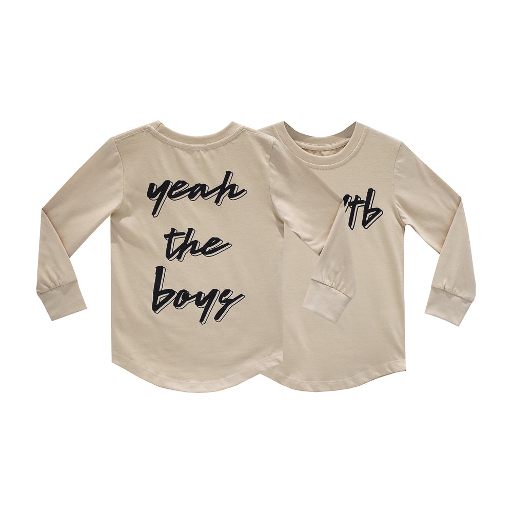 YEAH THE BOYS V2 BOYS LONG SLEEVE BEIGE