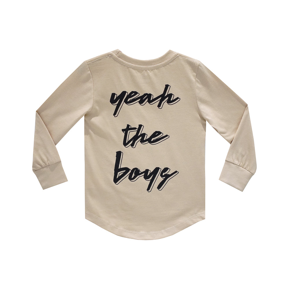 YEAH THE BOYS V2 BOYS LONG SLEEVE BEIGE