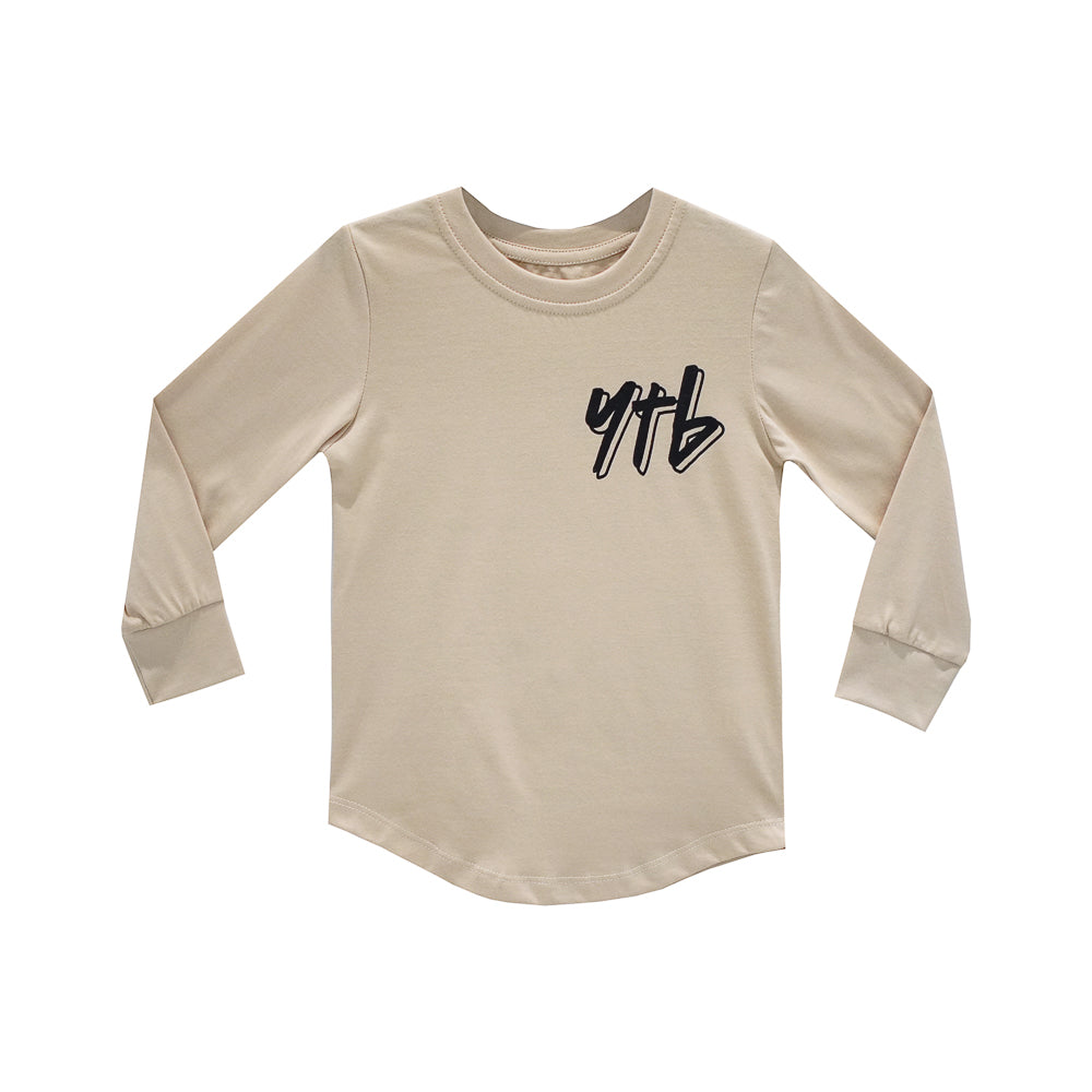 YEAH THE BOYS V2 BOYS LONG SLEEVE BEIGE