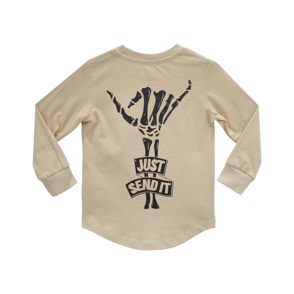 JUST SEND IT BOYS LONG SLEEVE BEIGE