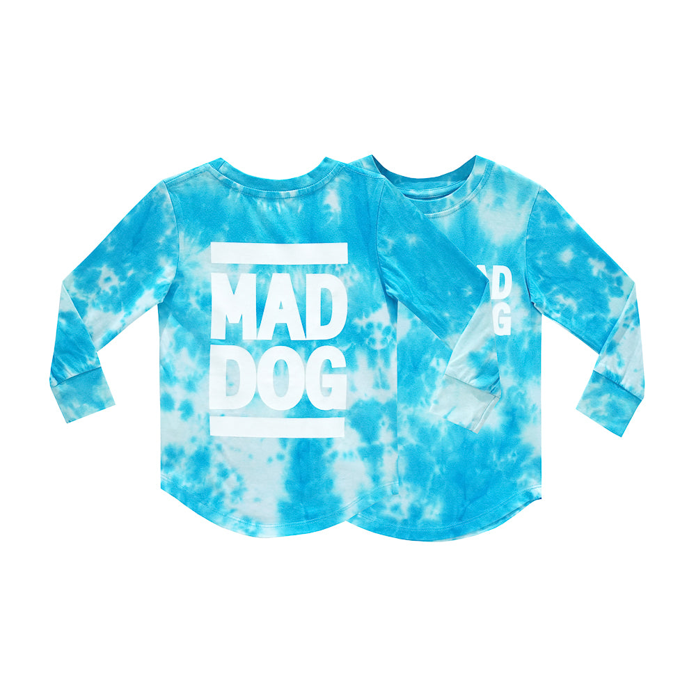 MAD DOG BOYS LONG SLEEVE TIEDYE BLUE