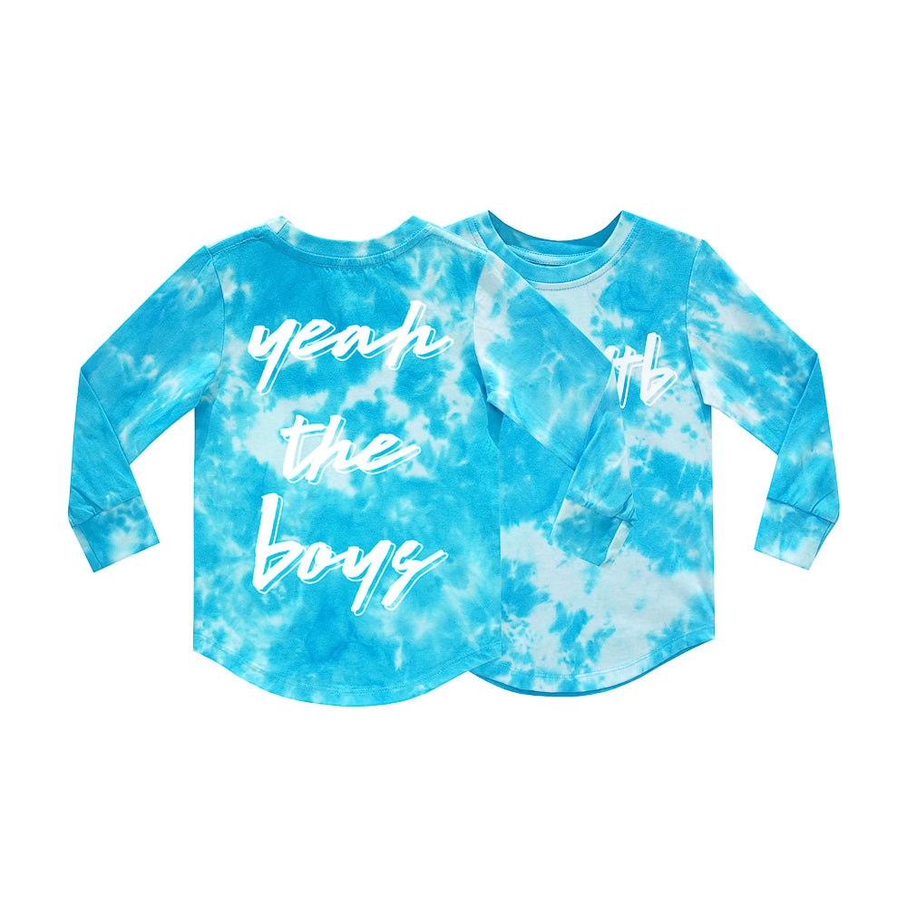 YEAH THE BOYS V2 LONG SLEEVE TIEDYE BLUE