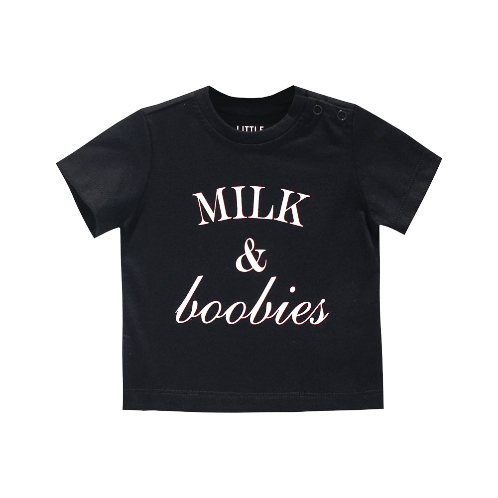 MILK AND BOOBIES BABY TEE