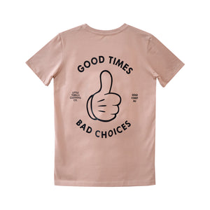 GOOD TIMES BIG BOYS SMALL PRINT TEE BEIGE