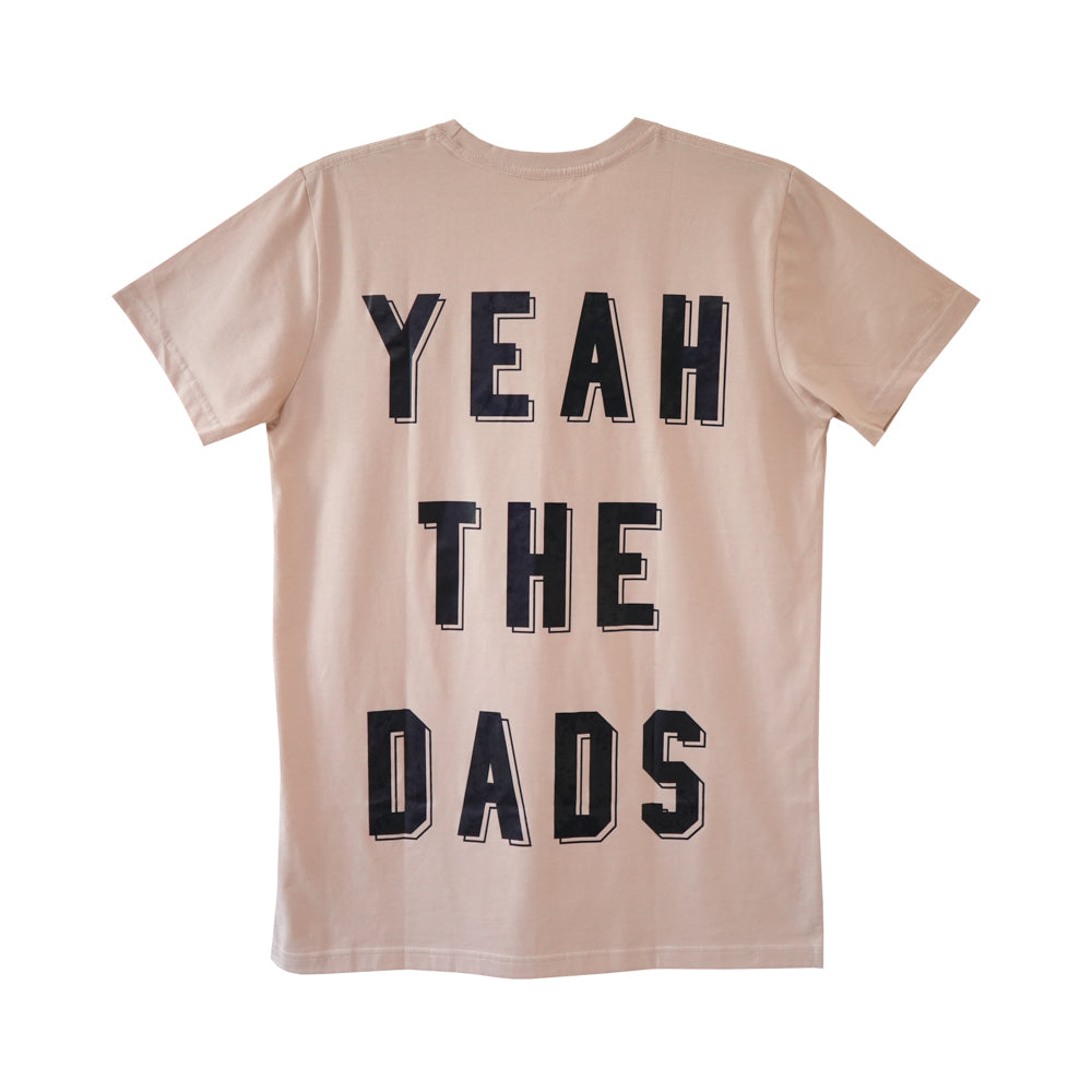 YEAH THE DADS MENS SMALL PRINT TEE BEIGE