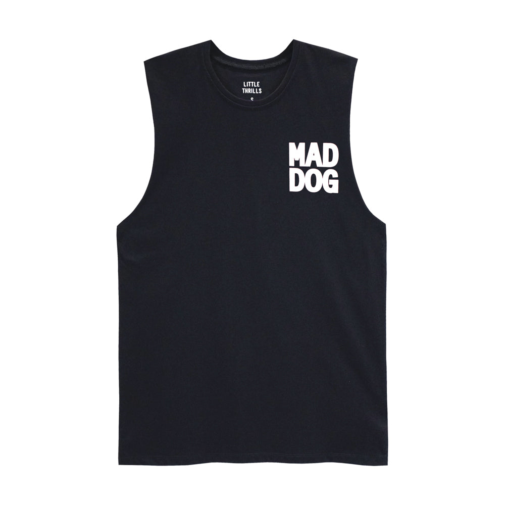 MAD DOG MENS SMALL PRINT MUSCLE TEE