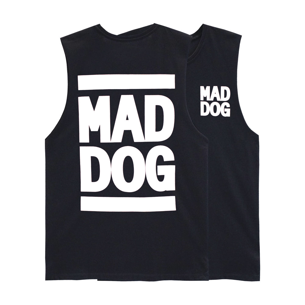 MAD DOG MENS SMALL PRINT MUSCLE TEE