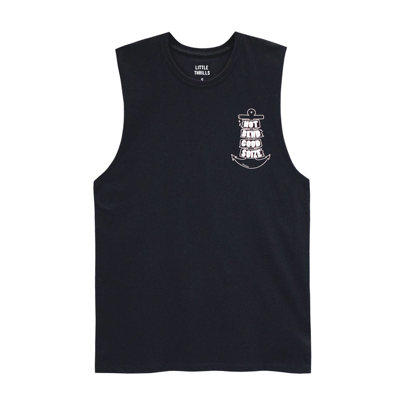 NOT BEHD MENS SMALL PRINT MUSCLE TEE