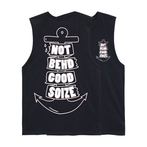 NOT BEHD MENS SMALL PRINT MUSCLE TEE