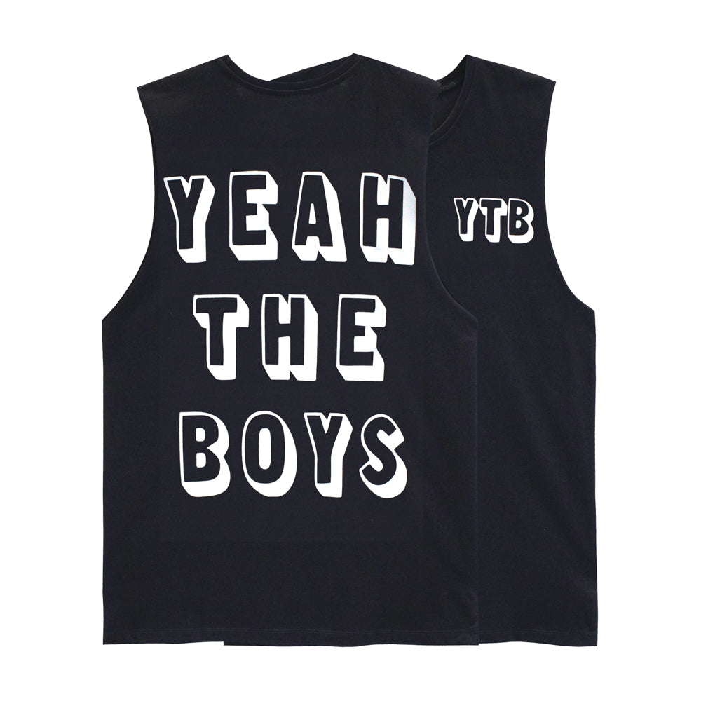 YEAH THE BOYS MENS SMALL PRINT MUSCLE TEE