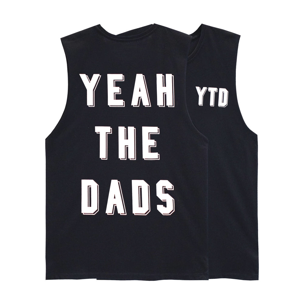 YEAH THE DADS MENS SMALL PRINT MUSCLE TEE