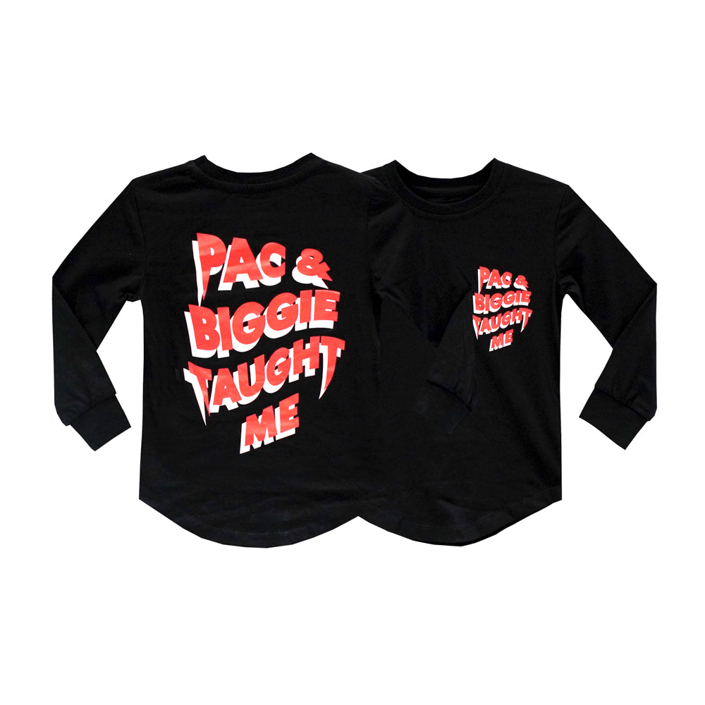 PAC AND BIGGIE TAUGHT ME BOYS LONG SLEEVE
