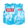 SEND IT BOYS MUSCLE TEE TIEDYE BLUE