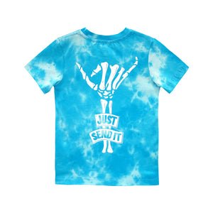 JUST SEND IT BOYS TEE TIEDYE BLUE