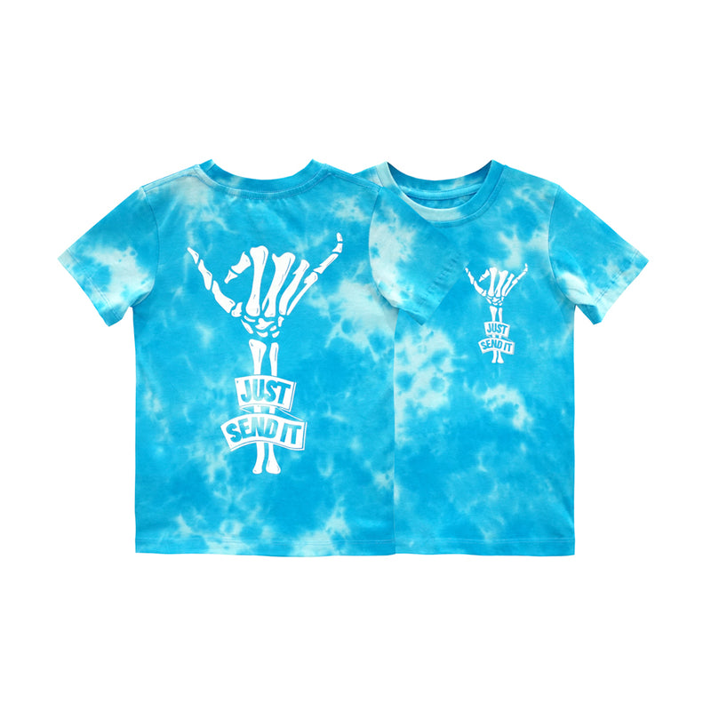 JUST SEND IT BOYS TEE TIEDYE BLUE