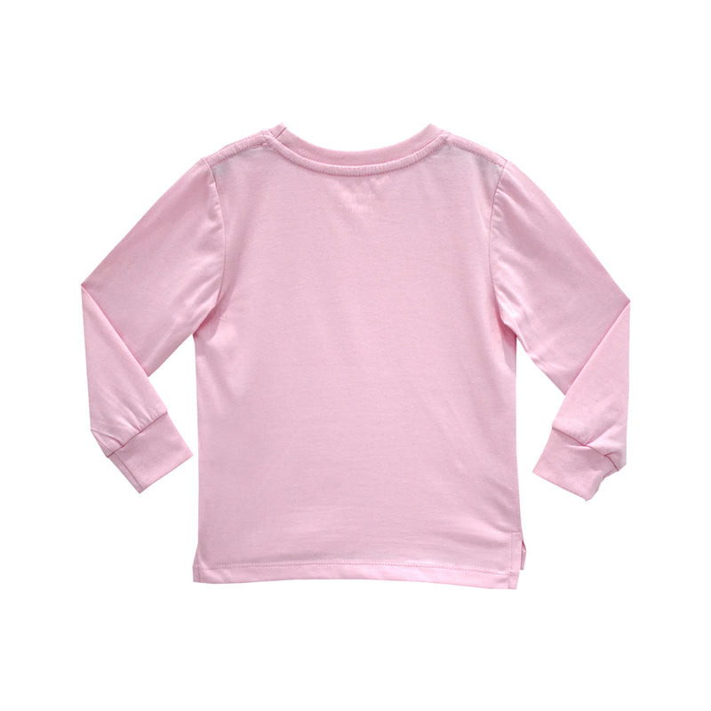 THROW SASS LIKE ITS CONFETTI GIRLS LONG SLEEVE BABY PINK