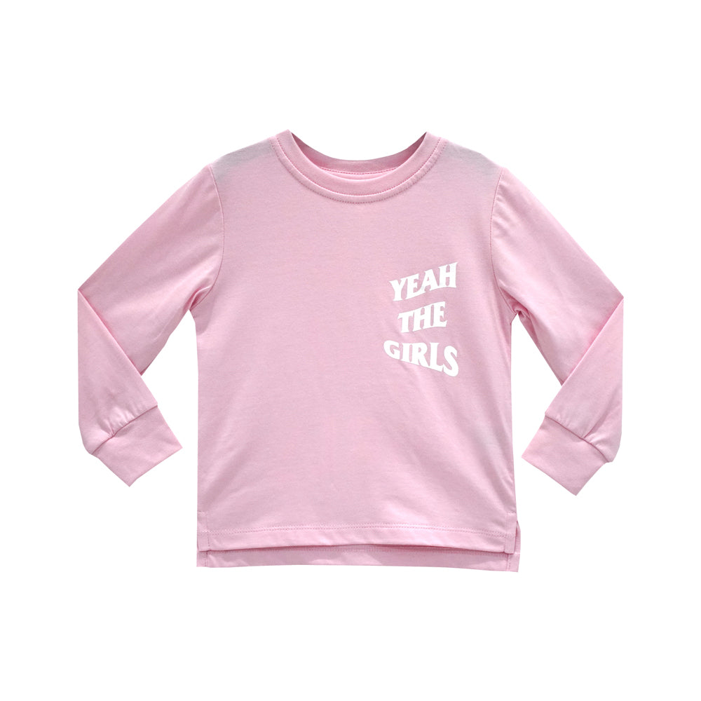 YEAH THE GIRLS V2 LONG SLEEVE BABY PINK