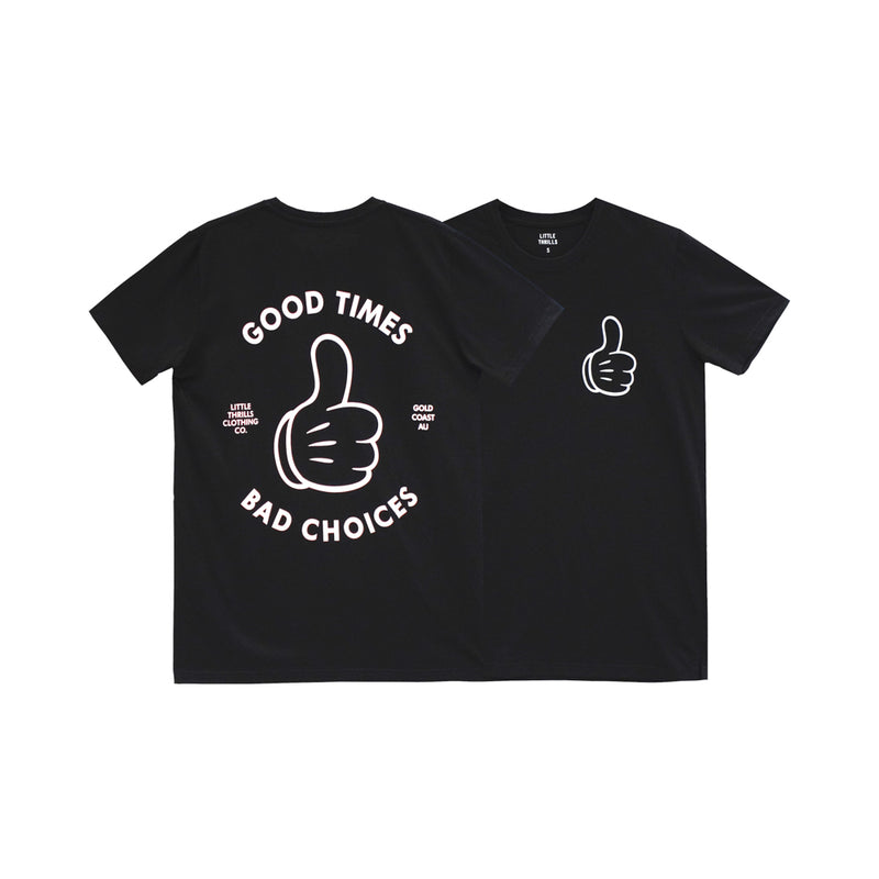 GOOD TIMES MENS SMALL PRINT TEE