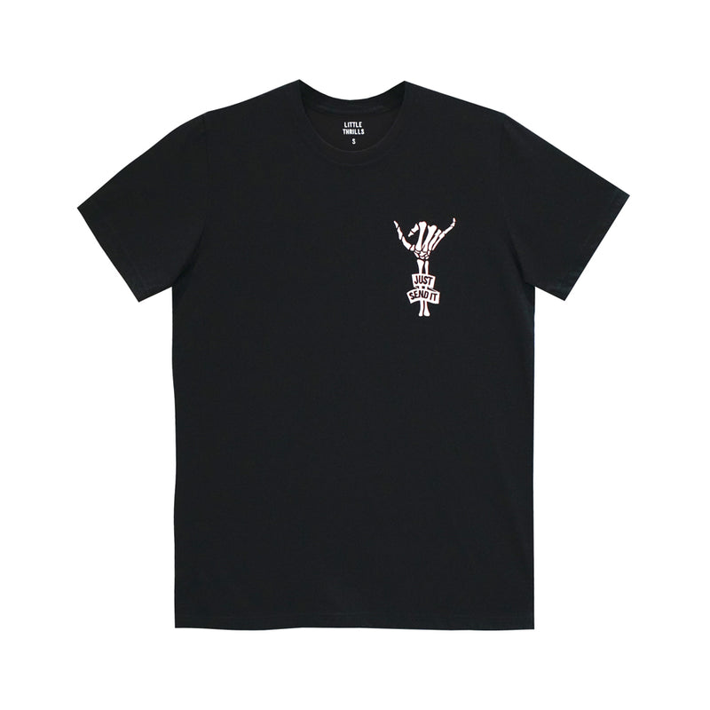 JUST SEND IT MENS SMALL PRINT TEE
