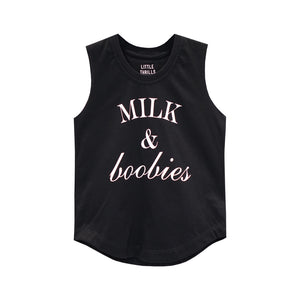 MILK AND BOOBIES BOYS MUSCLE TEE