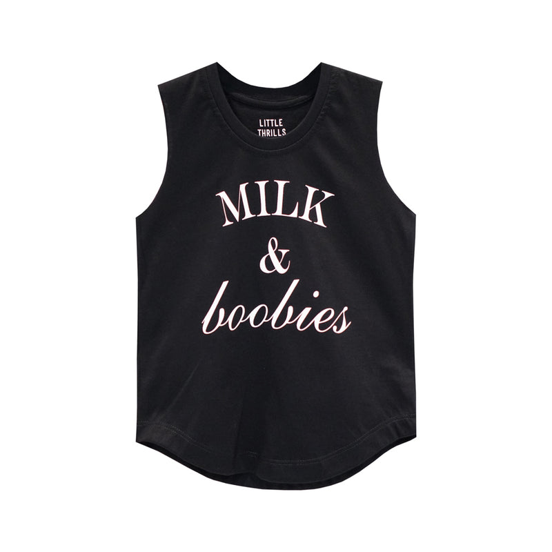 MILK AND BOOBIES BOYS MUSCLE TEE
