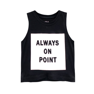 ALWAYS ON POINT GIRLS CROP SINGLET